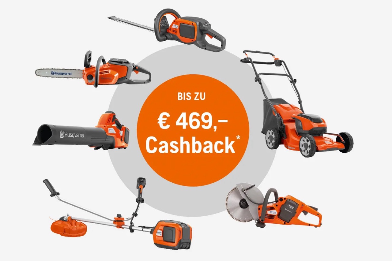 Erhalten Sie einen Gratis Akku von Husqvarna