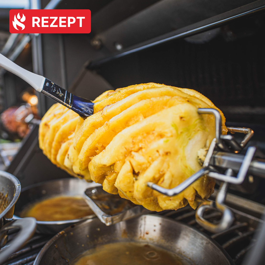 Grill-Dessert: Karamellisierte Ananas vom Gasgrill!
