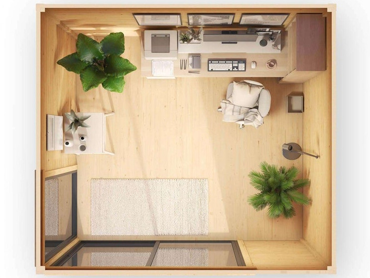 Auch in einem kleineren Gartenhaus können Sie es sich gemütlich machen