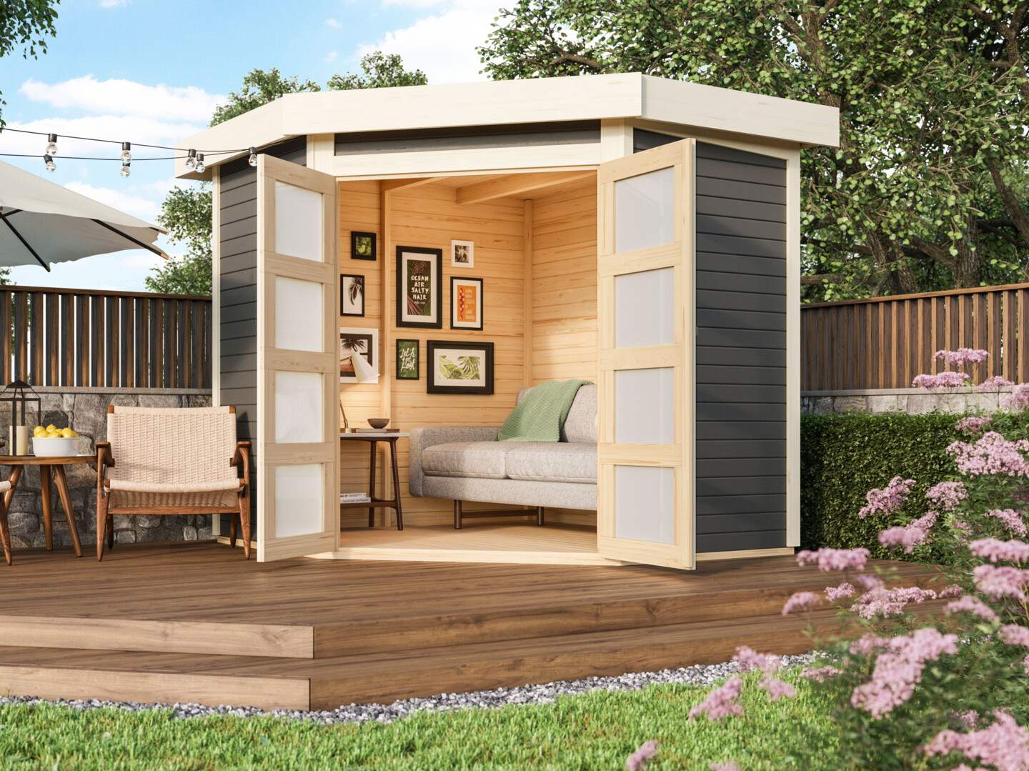 Karibu Gartenhaus Gerätehaus Goldendorf 