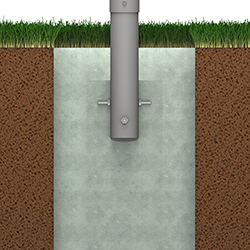 Biohort Steher zum Einbetonieren