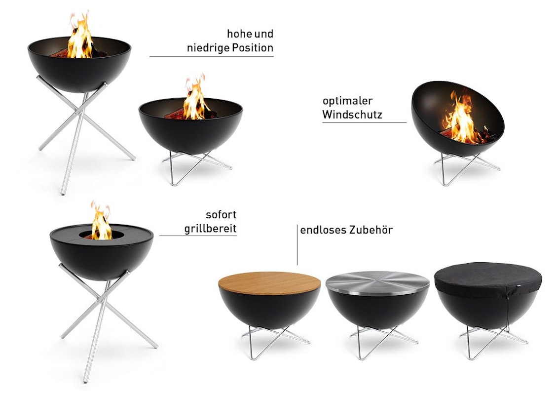 höfats BOWL Konfigurationsmöglichkeiten Die Bowl kann in verschiedene Positionen gebracht werden