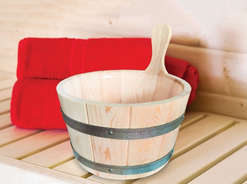 Auufgusskübel Aufgusskübel aus Holz für die Sauna