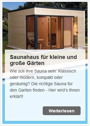 Saunahaus für kleine und große Gärten