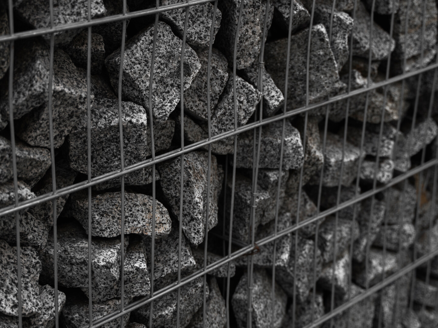 Gabione mit edlem Marmor