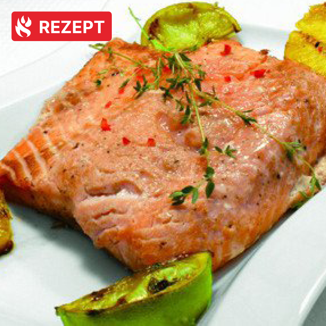 Lachsseite mit Limetten-Ingwer-Marinade