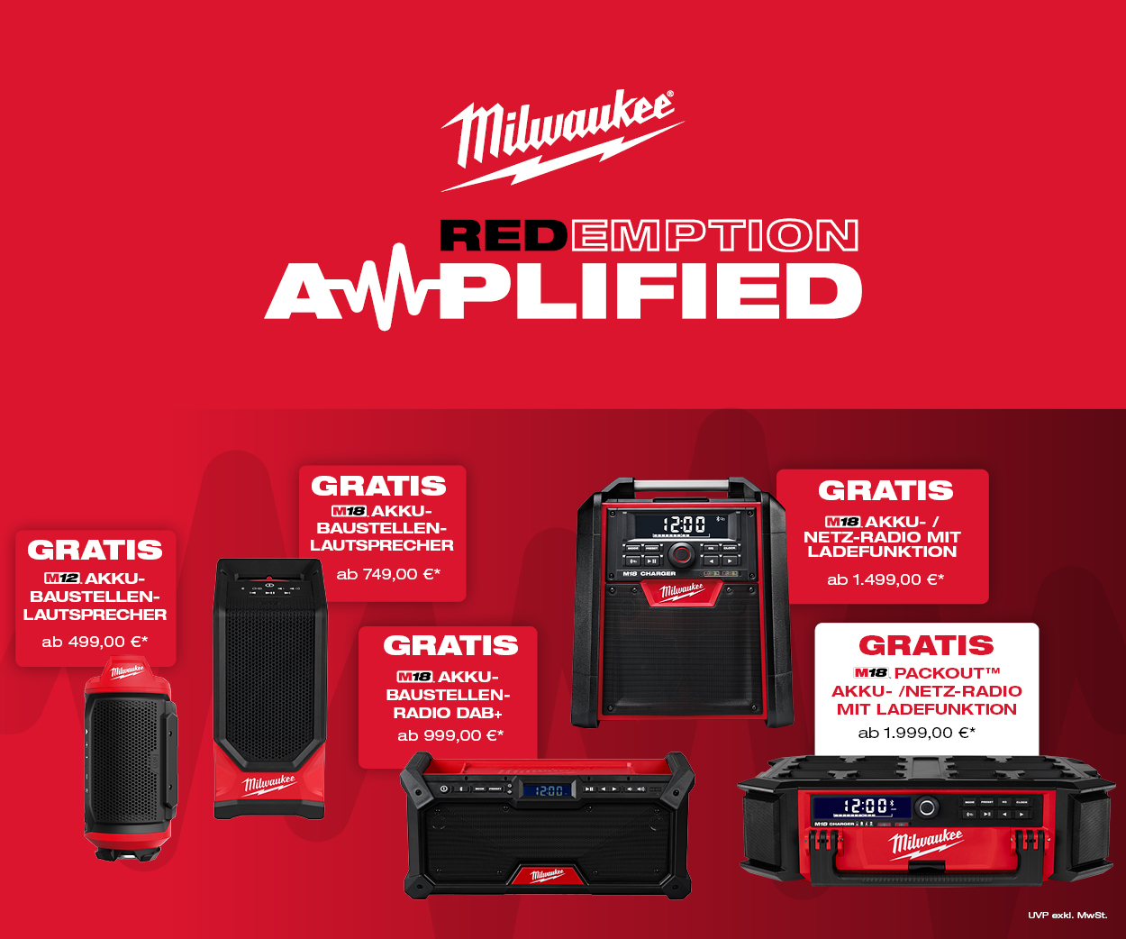 Gratis Prämie zu Ihren Milwaukee-Produkten