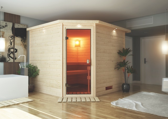 Karibu Woodfeeling Sauna Leona - 38 mm Massivholz Karibu Woodfeeling Sauna Leona - 38 mm Massivholz