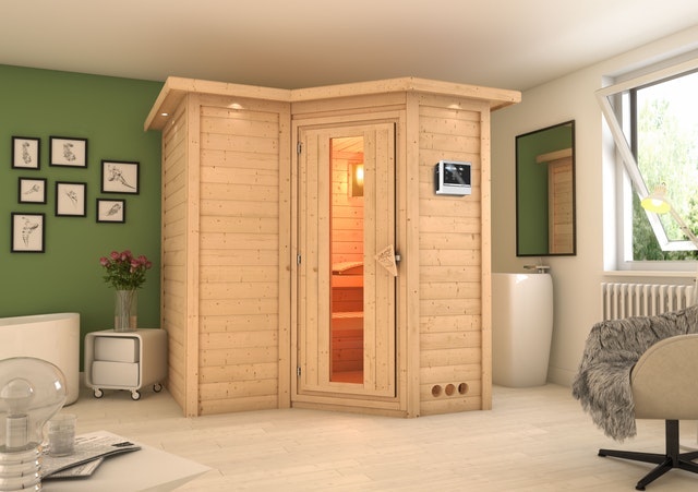 Sauna im Wohnraum Wenn Sie eine Sauna im Haus errichten, wälen Sie einen Raum mit guter Lüftung