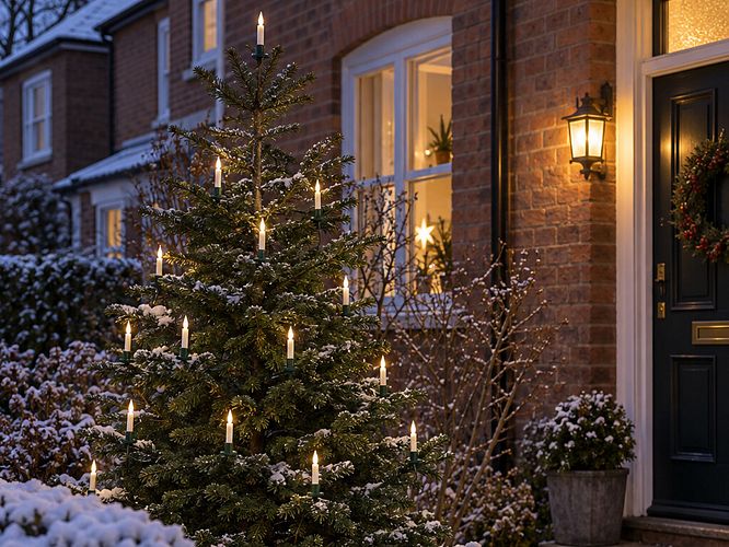 13 Ideen für die Weihnachtsbeleuchtung draußen