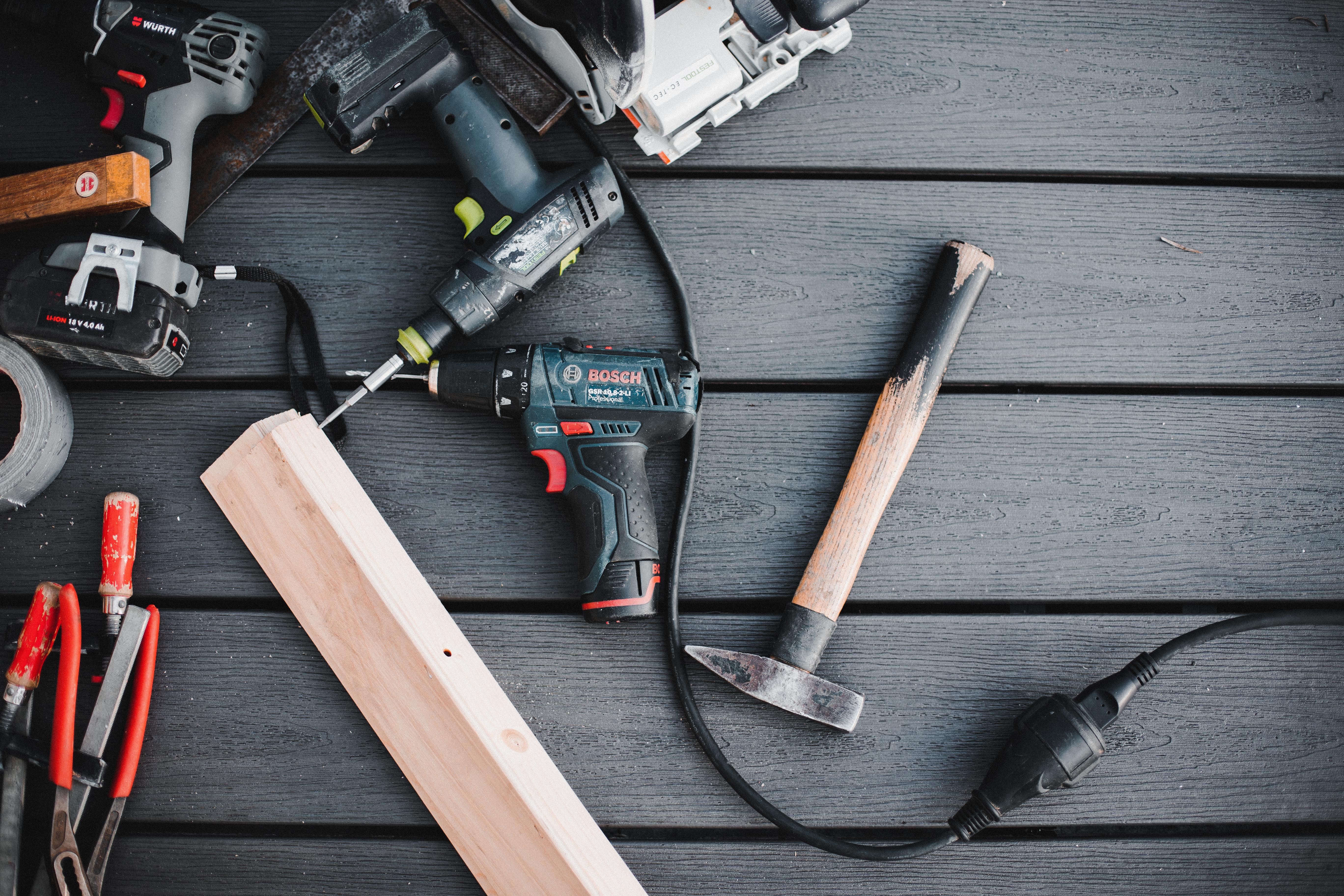 Unterkonstruktion für die Terrasse