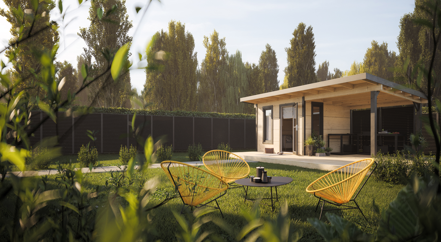 Gartenhaus im Herbst