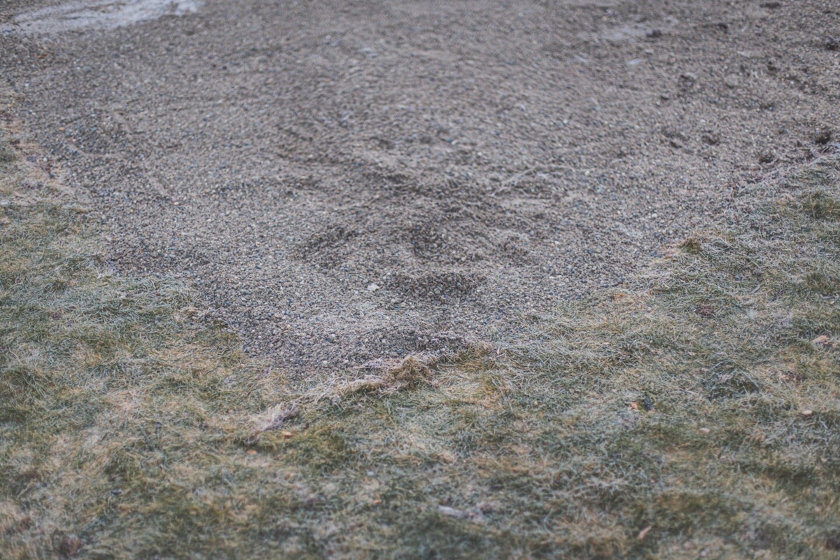 Vorbereitete Stellfläche Dort wo das Fundament erbaut werden soll, muss vorher der Rasen ca. 10cm tief abgetragen werden