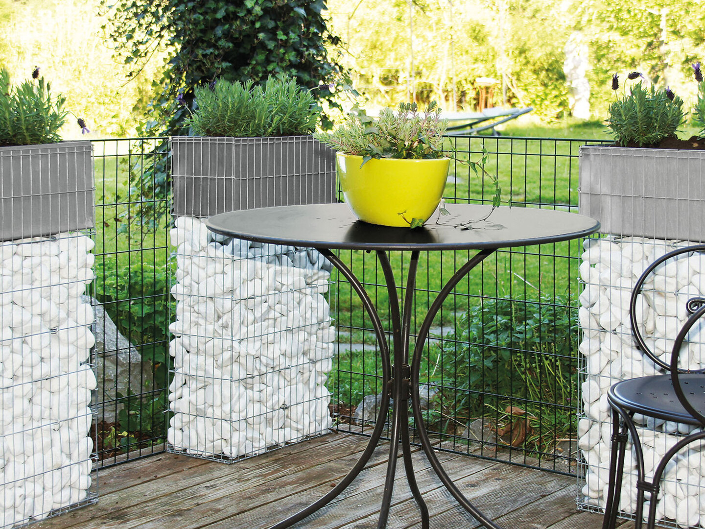 Schöne Pflanzgabione inkl. Blumenkasten von  bellissa 