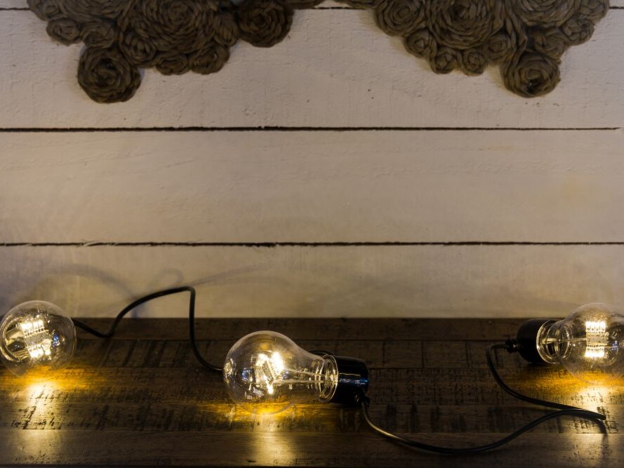 Konstsmide LED Biergartenkette Timer 5 klar Birnen 40 bernstein