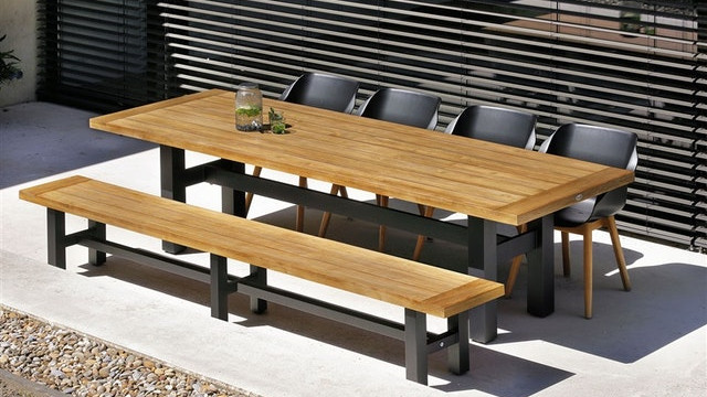 Hartman Armchair SOPHIE Teak / Kunststoff carbon black 