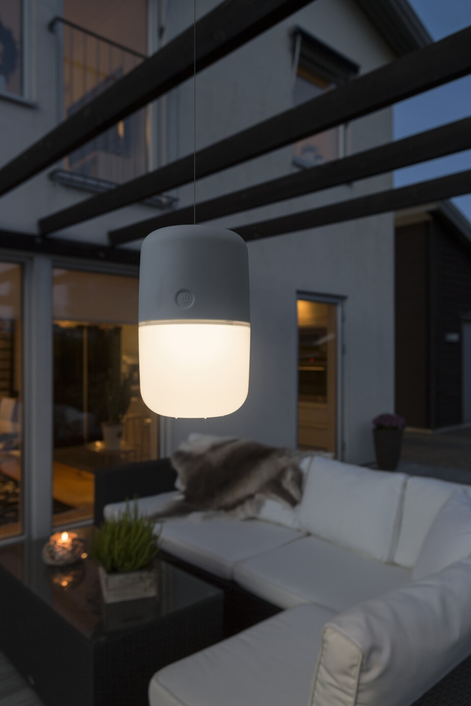 Konstsmide Solarleuchte, Assisi, grau