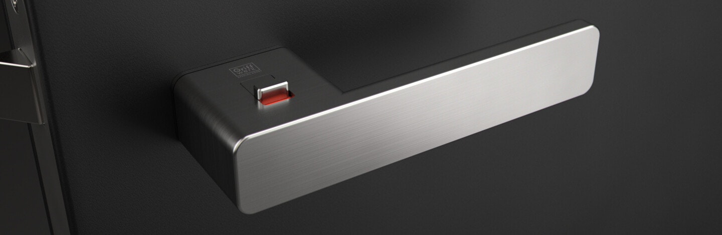 Griffwerk R8 ONE Graphitschwarz Rosettenloser Türgriff des Modells "R8 ONE" von Griffwerk in der Farbe Graphitschwarz