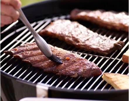 Pork grillen Gegrilltes Schweinesteak