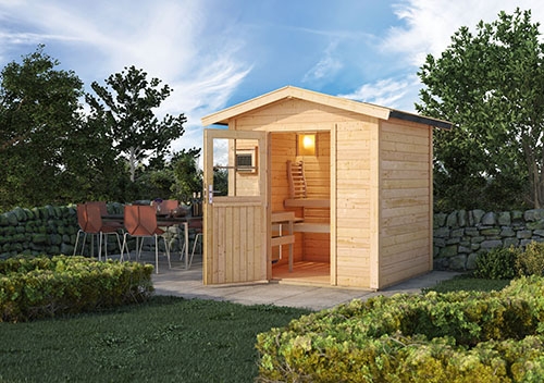 Klassisches Saunahaus für Zwei: Karibu Lasse