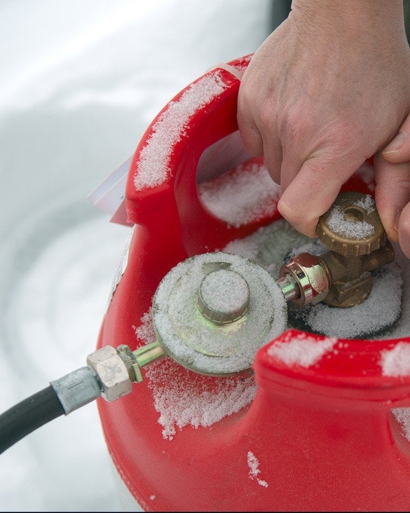 Lagerung der Gasflasche im Winter Lagerung der Gasflasche im Winter