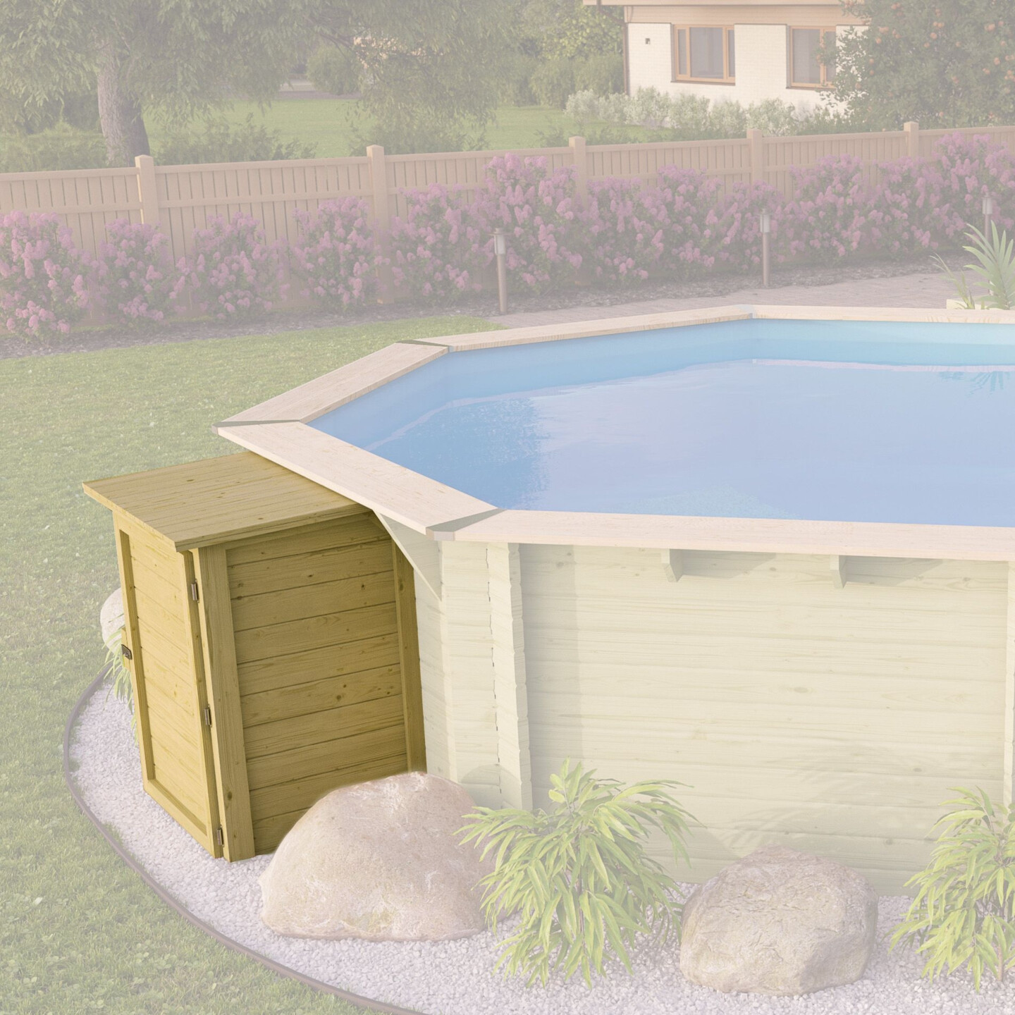 Box zum Verdecken der Pooltechnik