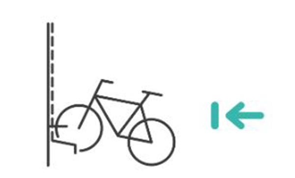 Schritt 1: Fahrrad einhaken Bikelift Skizze - Schritt 1