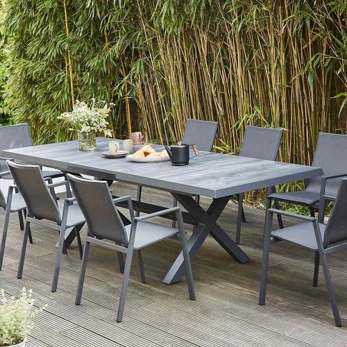 Siena Garden Ausziehtisch MESSINA Aluminium anthrazit / Keramik wood grey Siena Garden Ausziehtisch MESSINA Aluminium anthrazit / Keramik wood grey