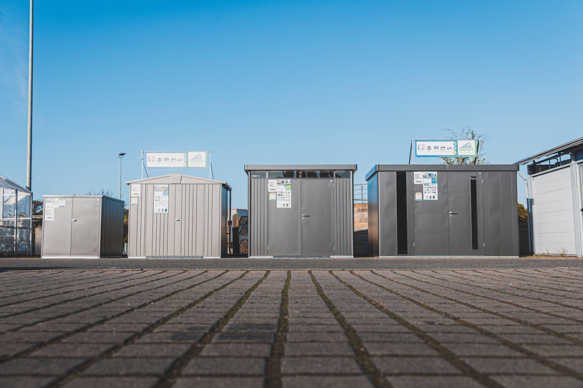 Biohort Gerätehäuser Verschiedene Biohort Gerätehäuser aus Metall