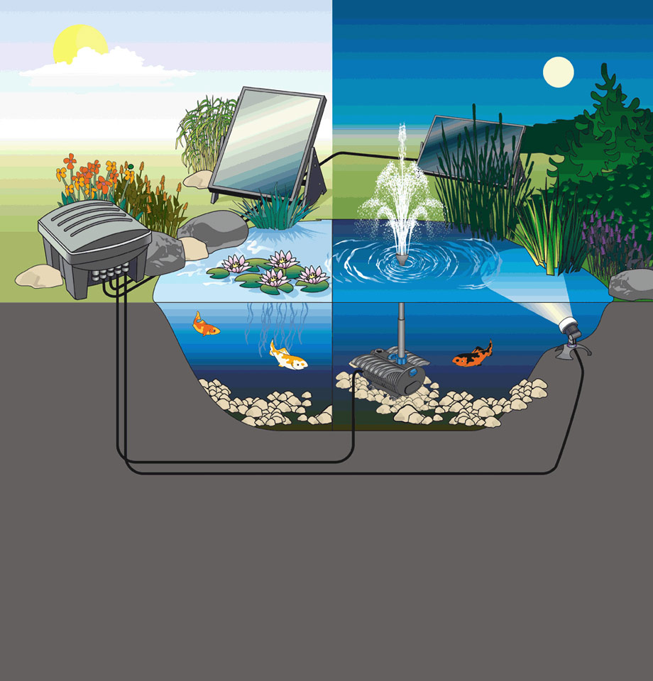 Umweltfreundliche Energie für den Gartenteich - mit einer solarbetriebenen Teichpumpe
