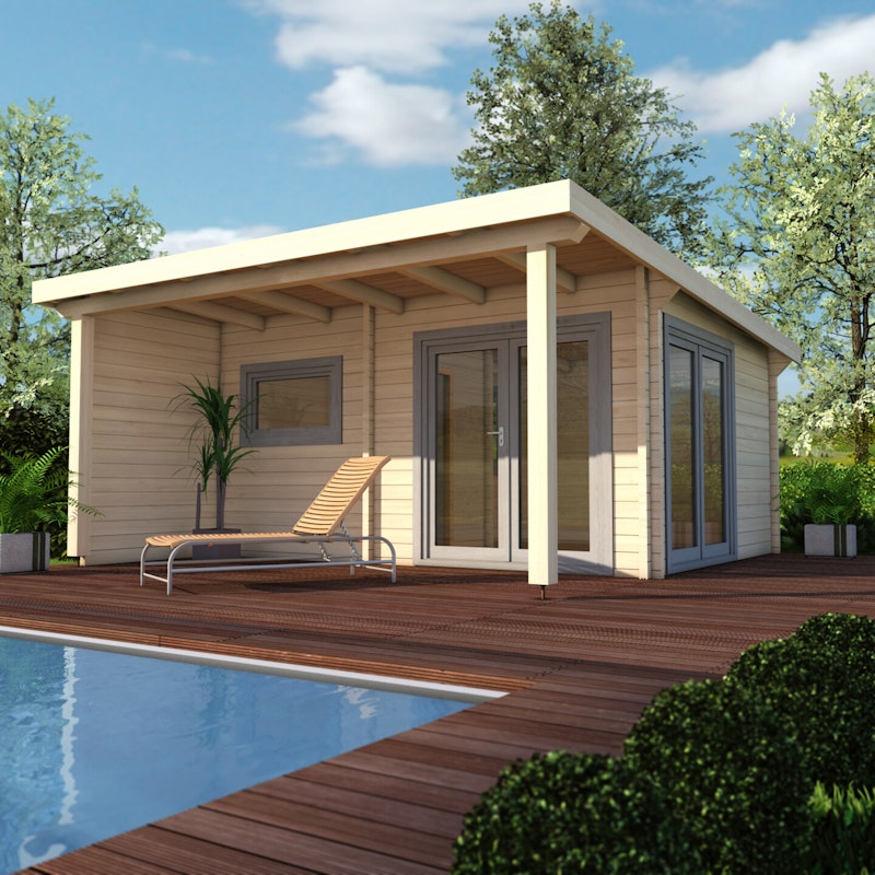 Infraworld Gartensauna Bella 1 Ein schönes und modernes Saunahaus von Infraworld, das Modell Bella 1