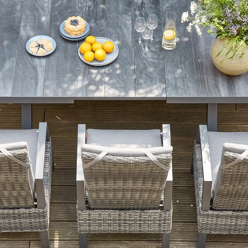Siena Garden Ausziehtisch MESSINA Aluminium anthrazit / Keramik wood grey Siena Garden Ausziehtisch MESSINA Aluminium anthrazit / Keramik wood grey