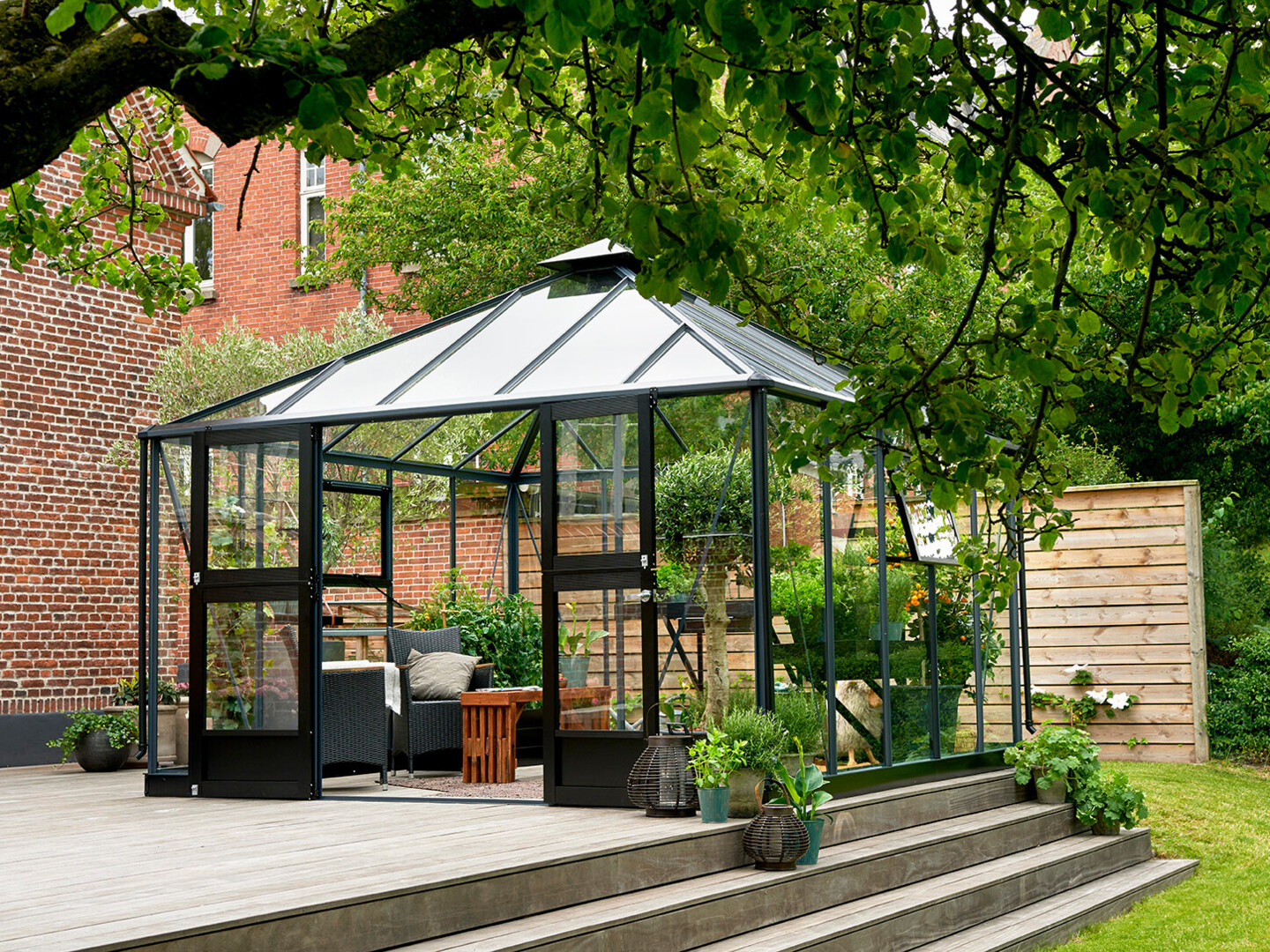 Juliana Gewächshaus Oase - 13,5 m² inkl. gratis Fundamentrahmen