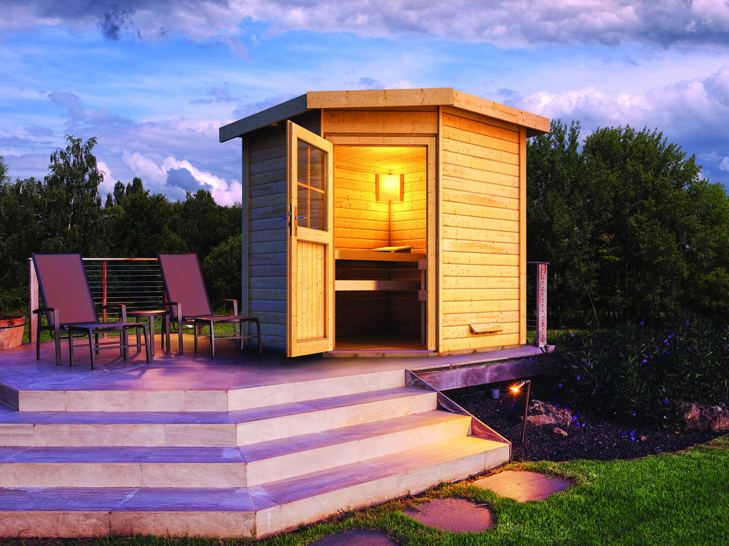 Karibu Woodfeeling Gartensauna Hilda