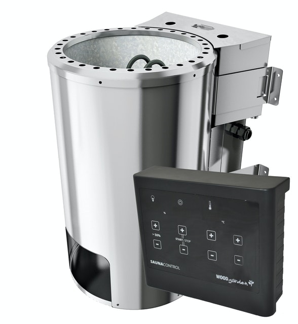 Karibu Plug & Play Kombiofen mit externer Steuerung | mein-saunashop.de Karibu Plug & Play Kombiofen mit externer Steuerung | mein-saunashop.de