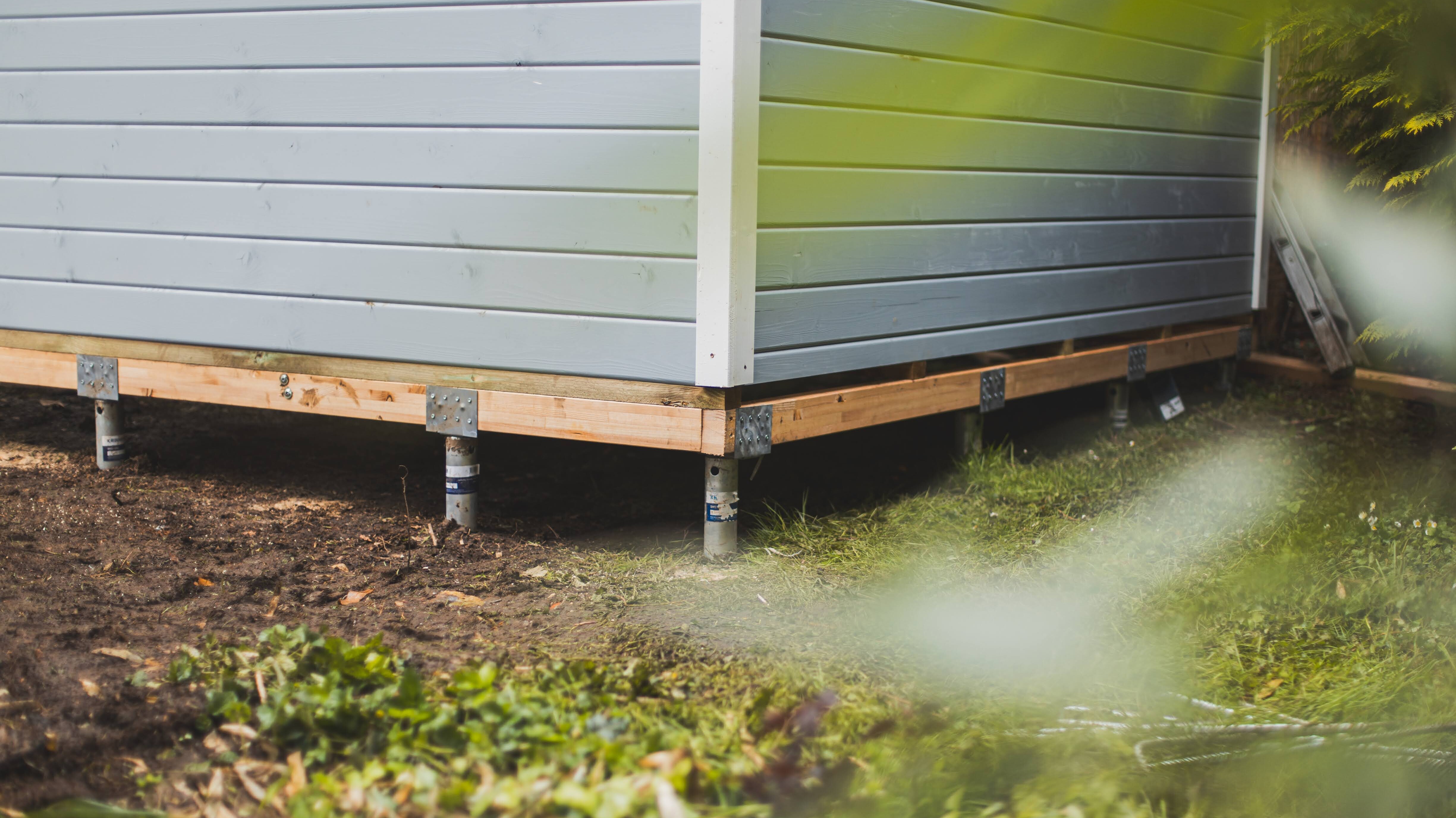 Fundament für das Gartenhaus