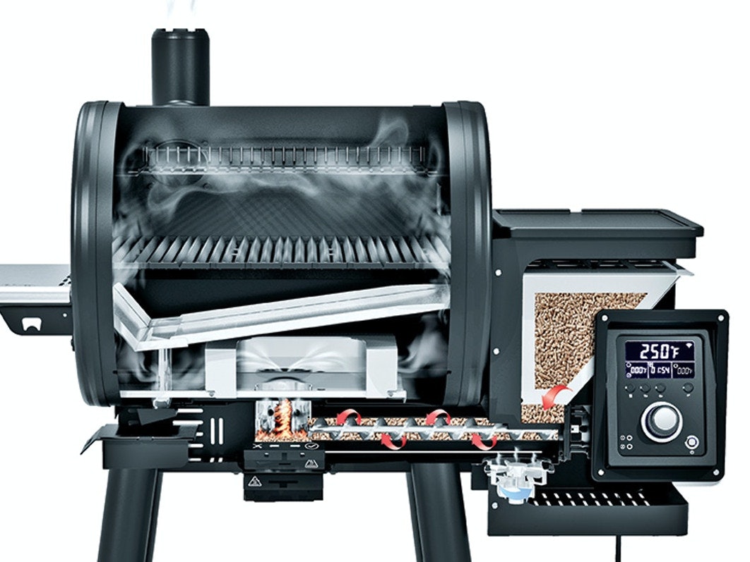 Broil King Pelletgrill Regal 400 Querschnitt Querschnitt und Funktionsgrafik des Broil King Regal 400