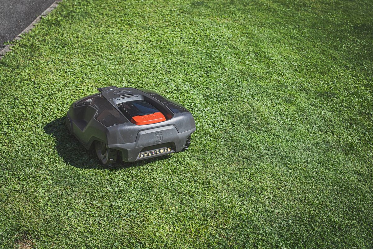 Klassischer Rasenmäher oder Automower - beide schneiden den Rasen perfekt 
