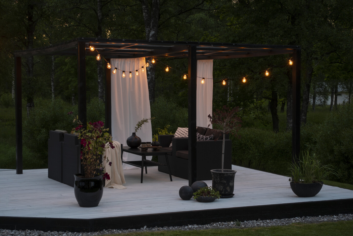 Konstsmide LED Biergartenkette, klar 