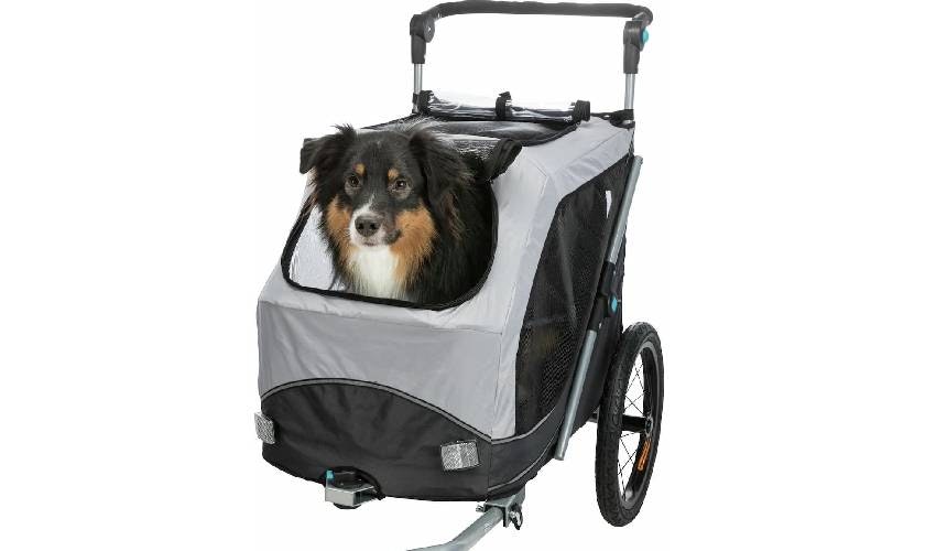 Bequemer Transport für den Vierbeiner: Fahrradanhänger Mittelgroßer Hund in Fahrradanhänger