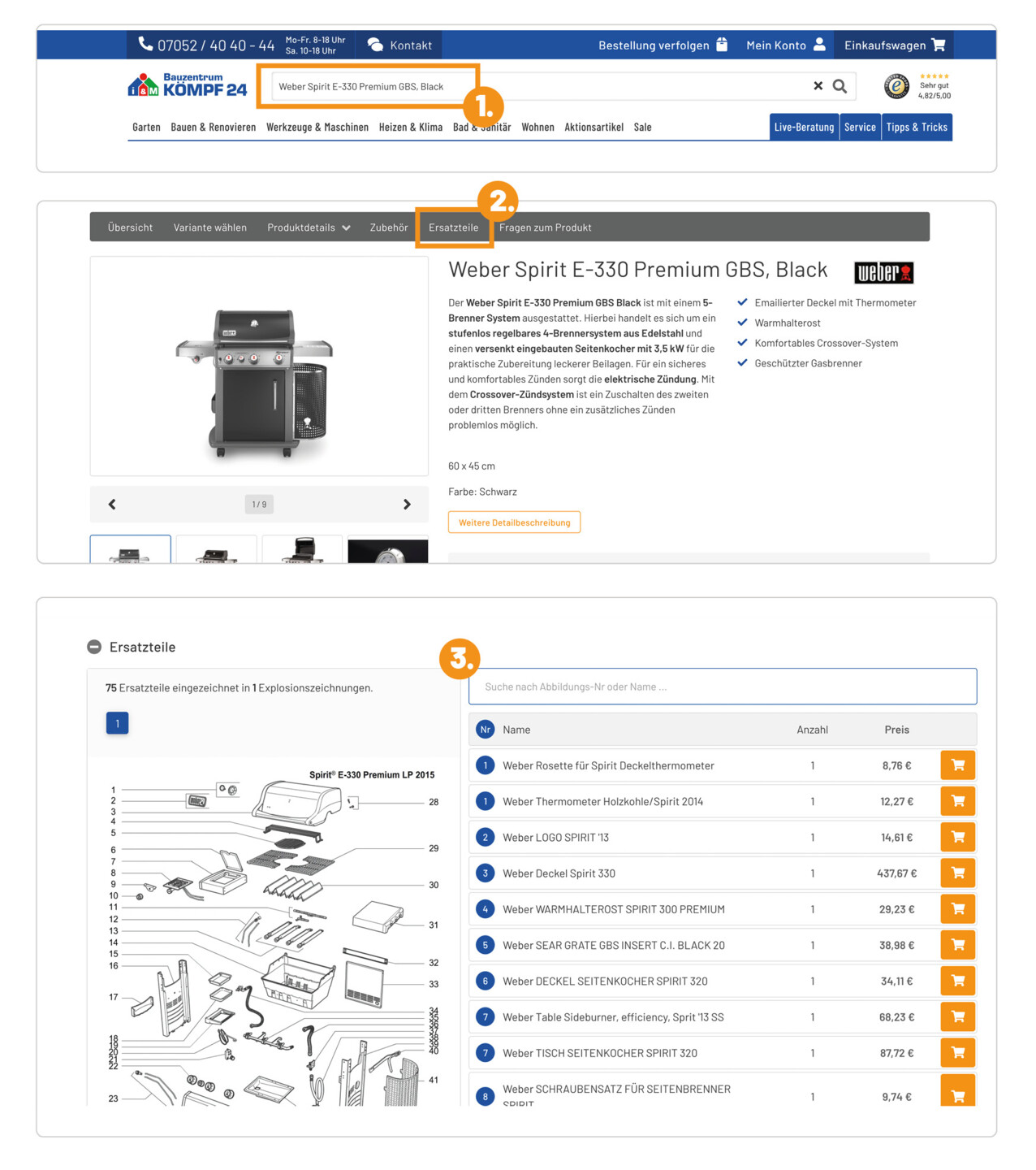 Grill Ersatzteile online bestellen
