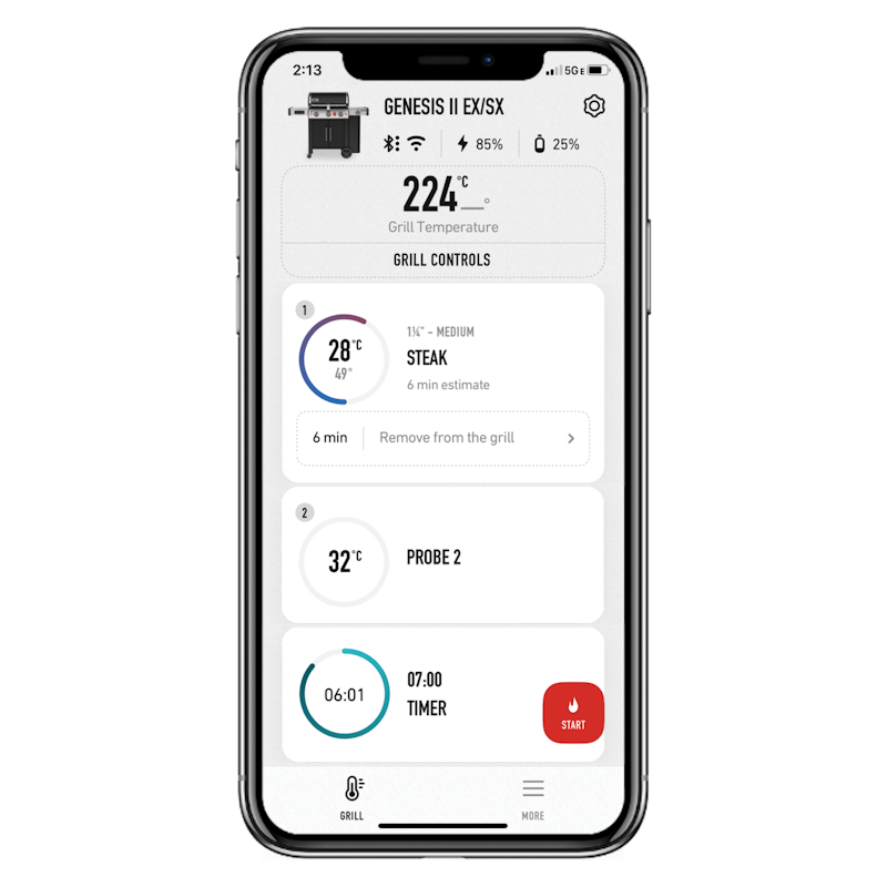 Weber Connect App Dashboard