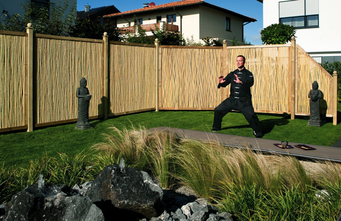 Gestaltung Bambuszaun