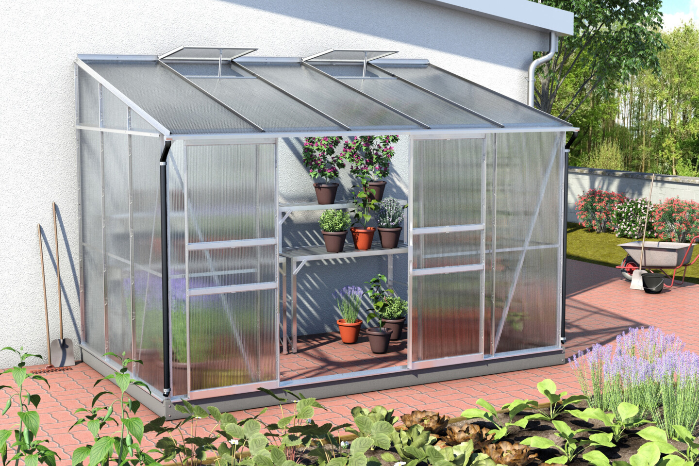 Ein Anlehngewächshaus von Vitavia