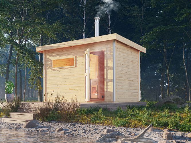 Gartensauna mit Holzofen