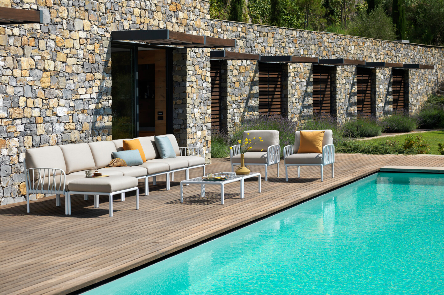 NARDI Sessel Komodo Gestell in BIANCO Polster