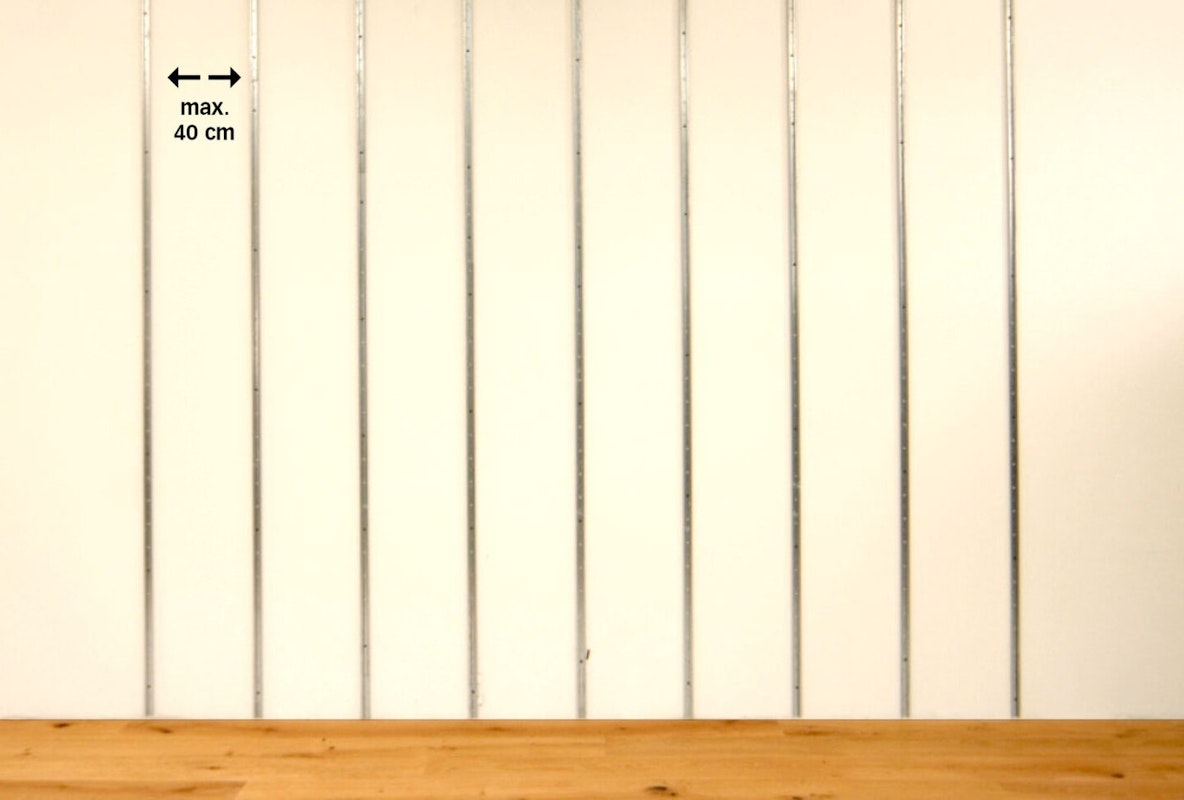 Unterkonstruktion Unterkonstruktion für Bodenpanele an der Wand