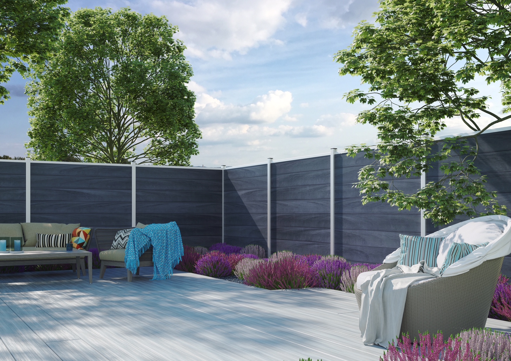 BPC & WPC Sichtschutz Zäune