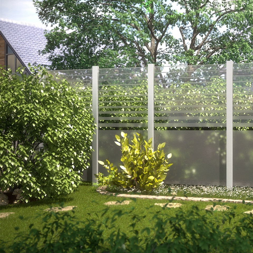 TraumGarten Serie "Glas Beta" Sichtschutz Zaun