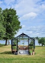 Juliana Gewächshaus Premium anthrazit - 3 mm Sicherheitsglas - für Mauer - 13,0 m²
